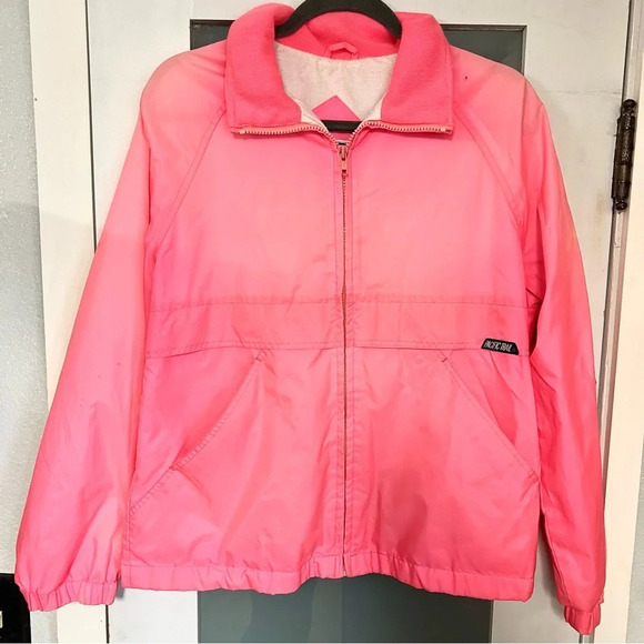 Pacific Trail Jackets & Blazers - 80s Vintage Pacific Trails Pink Lightweight Womens Windbreaker Jacket Size Med